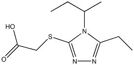 2-{[4-(butan-2-yl)-5-ethyl-4H-1,2,4-triazol-3-yl]sulfanyl}acetic acid,,结构式