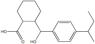 2-{[4-(butan-2-yl)phenyl](hydroxy)methyl}cyclohexane-1-carboxylic acid,,结构式