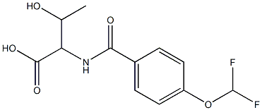 2-{[4-(difluoromethoxy)phenyl]formamido}-3-hydroxybutanoic acid 结构式