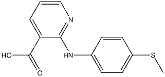 2-{[4-(methylsulfanyl)phenyl]amino}pyridine-3-carboxylic acid Struktur