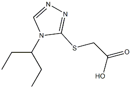 2-{[4-(pentan-3-yl)-4H-1,2,4-triazol-3-yl]sulfanyl}acetic acid 化学構造式