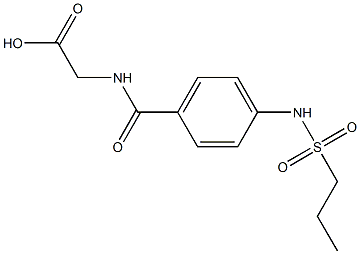 2-{[4-(propane-1-sulfonamido)phenyl]formamido}acetic acid Structure