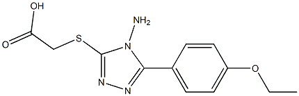 2-{[4-amino-5-(4-ethoxyphenyl)-4H-1,2,4-triazol-3-yl]sulfanyl}acetic acid 结构式