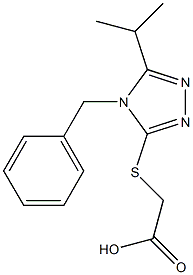 2-{[4-benzyl-5-(propan-2-yl)-4H-1,2,4-triazol-3-yl]sulfanyl}acetic acid Structure