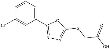 2-{[5-(3-chlorophenyl)-1,3,4-oxadiazol-2-yl]sulfanyl}acetic acid Structure