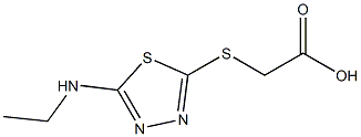 2-{[5-(ethylamino)-1,3,4-thiadiazol-2-yl]sulfanyl}acetic acid,,结构式