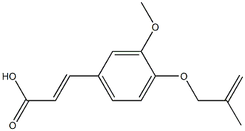 3-{3-methoxy-4-[(2-methylprop-2-en-1-yl)oxy]phenyl}prop-2-enoic acid Struktur