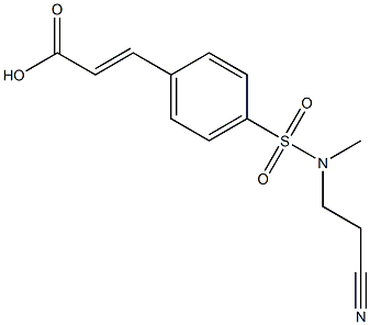 3-{4-[(2-cyanoethyl)(methyl)sulfamoyl]phenyl}prop-2-enoic acid Struktur