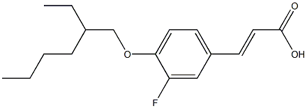 3-{4-[(2-ethylhexyl)oxy]-3-fluorophenyl}prop-2-enoic acid 结构式