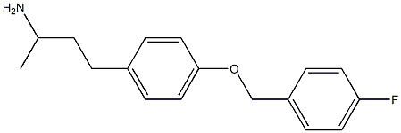 3-{4-[(4-fluorobenzyl)oxy]phenyl}-1-methylpropylamine 结构式