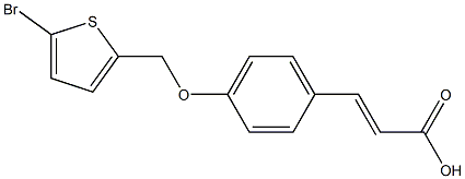 3-{4-[(5-bromothiophen-2-yl)methoxy]phenyl}prop-2-enoic acid Structure