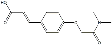 3-{4-[(dimethylcarbamoyl)methoxy]phenyl}prop-2-enoic acid 结构式