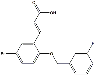 3-{5-bromo-2-[(3-fluorophenyl)methoxy]phenyl}prop-2-enoic acid Structure