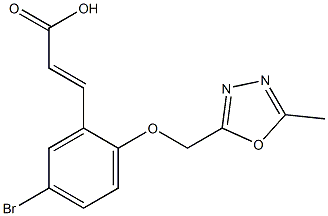 3-{5-bromo-2-[(5-methyl-1,3,4-oxadiazol-2-yl)methoxy]phenyl}prop-2-enoic acid Structure