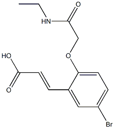 3-{5-bromo-2-[(ethylcarbamoyl)methoxy]phenyl}prop-2-enoic acid Structure