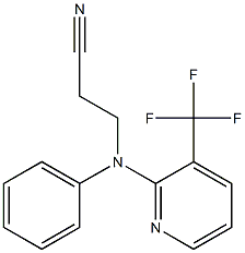 3-{phenyl[3-(trifluoromethyl)pyridin-2-yl]amino}propanenitrile Struktur