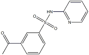 3-acetyl-N-(pyridin-2-yl)benzene-1-sulfonamide 化学構造式