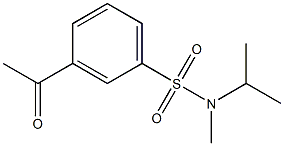 3-acetyl-N-methyl-N-(propan-2-yl)benzene-1-sulfonamide 结构式