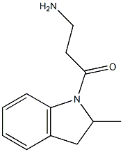 3-amino-1-(2-methyl-2,3-dihydro-1H-indol-1-yl)propan-1-one 结构式