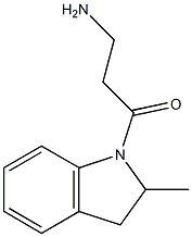 3-amino-1-(2-methyl-2,3-dihydro-1H-indol-1-yl)propan-1-one,,结构式