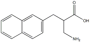 ナフタレン-2-(2-(アミノメチル)プロピオン酸) 化学構造式