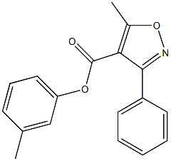 4-Isoxazolecarboxylic  acid,  5-methyl-3-phenyl-,  3-methylphenyl  ester Structure