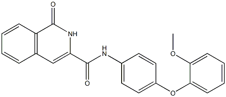 3-Isoquinolinecarboxamide,  1,2-dihydro-N-[4-(2-methoxyphenoxy)phenyl]-1-oxo- 化学構造式