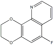 1,4-Dioxino[2,3-h]quinoline,  6-fluoro-2,3-dihydro-,,结构式