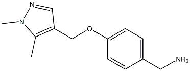 Benzenemethanamine,  4-[(1,5-dimethyl-1H-pyrazol-4-yl)methoxy]- Structure