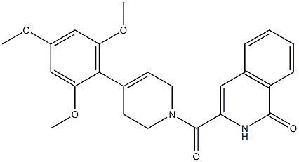 1(2H)-Isoquinolinone,  3-[[3,6-dihydro-4-(2,4,6-trimethoxyphenyl)-1(2H)-pyridinyl]carbonyl]- 结构式
