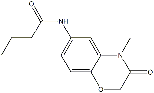 Butanamide,  N-(3,4-dihydro-4-methyl-3-oxo-2H-1,4-benzoxazin-6-yl)-,1007652-43-8,结构式