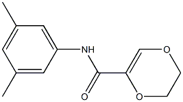 1,4-Dioxin-2-carboxamide,  N-(3,5-dimethylphenyl)-5,6-dihydro-,,结构式