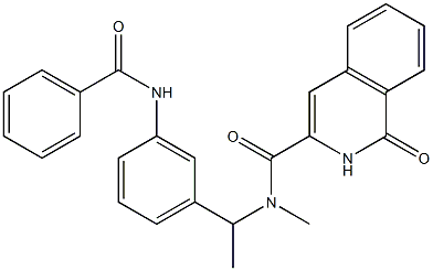 3-Isoquinolinecarboxamide,  N-[1-[3-(benzoylamino)phenyl]ethyl]-1,2-dihydro-N-methyl-1-oxo-|