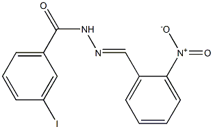 3-iodo-N'-[(E)-(2-nitrophenyl)methylidene]benzohydrazide Struktur