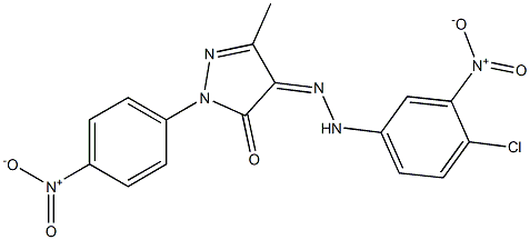 3-methyl-1-(4-nitrophenyl)-1H-pyrazole-4,5-dione 4-[N-(4-chloro-3-nitrophenyl)hydrazone]|