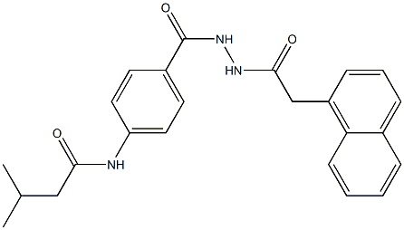 3-methyl-N-[4-({2-[2-(1-naphthyl)acetyl]hydrazino}carbonyl)phenyl]butanamide Struktur