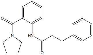 3-phenyl-N-[2-(1-pyrrolidinylcarbonyl)phenyl]propanamide Struktur