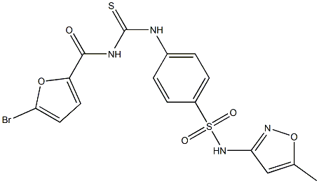  4-({[(5-bromo-2-furoyl)amino]carbothioyl}amino)-N-(5-methyl-3-isoxazolyl)benzenesulfonamide