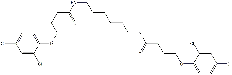 4-(2,4-dichlorophenoxy)-N-(6-{[4-(2,4-dichlorophenoxy)butanoyl]amino}hexyl)butanamide Struktur