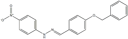 4-(benzyloxy)benzaldehyde N-(4-nitrophenyl)hydrazone 化学構造式