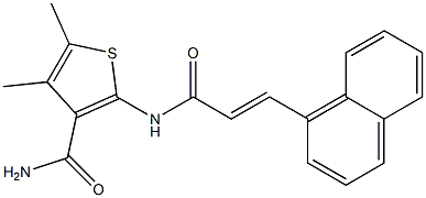 4,5-dimethyl-2-{[(E)-3-(1-naphthyl)-2-propenoyl]amino}-3-thiophenecarboxamide