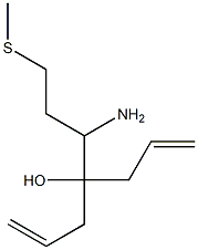 4-[1-amino-3-(methylsulfanyl)propyl]-1,6-heptadien-4-ol 结构式