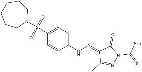 4-{(Z)-2-[4-(1-azepanylsulfonyl)phenyl]hydrazono}-3-methyl-5-oxo-1H-pyrazole-1(5H)-carbothioamide|