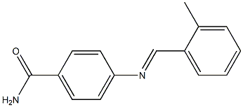  4-{[(E)-(2-methylphenyl)methylidene]amino}benzamide