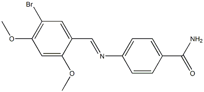 4-{[(E)-(5-bromo-2,4-dimethoxyphenyl)methylidene]amino}benzamide|