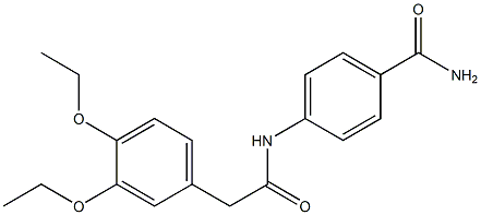 4-{[2-(3,4-diethoxyphenyl)acetyl]amino}benzamide Structure