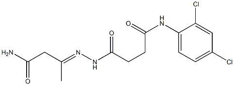 4-{2-[(E)-3-amino-1-methyl-3-oxopropylidene]hydrazino}-N-(2,4-dichlorophenyl)-4-oxobutanamide Structure