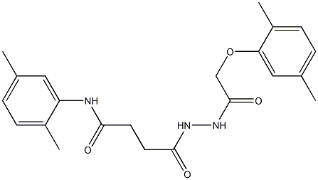 4-{2-[2-(2,5-dimethylphenoxy)acetyl]hydrazino}-N-(2,5-dimethylphenyl)-4-oxobutanamide 结构式