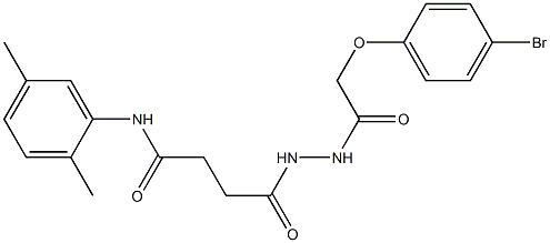 4-{2-[2-(4-bromophenoxy)acetyl]hydrazino}-N-(2,5-dimethylphenyl)-4-oxobutanamide Structure