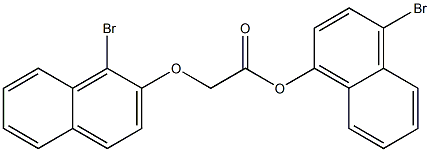 4-bromo-1-naphthyl 2-[(1-bromo-2-naphthyl)oxy]acetate,,结构式